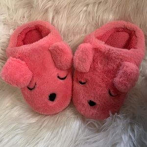 Pink Bear House Slippers